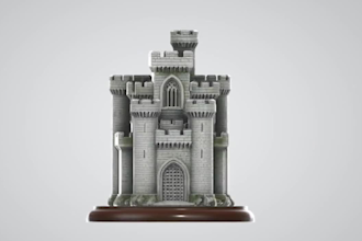 design medieval castle,fantasy rpg terrain model for 3d print,tabletop house,stl