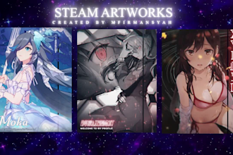 make animated design steam artwork for your steam