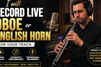 record live studio quality oboe, bassoon or english horn for your track