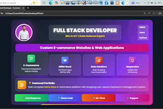 develop a custom e commerce website with secure checkout
