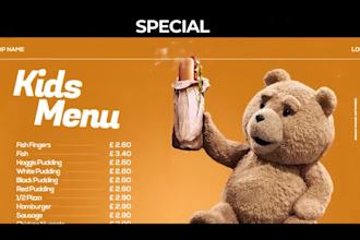 design eye catching restaurant menu, food menu, and menu board design