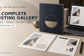 design etsy listing images and mockups for digital products
