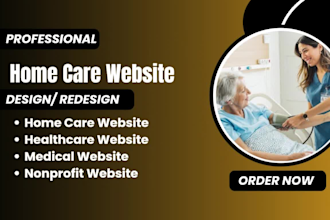 design, redesign consulting website, home care website, medical health website