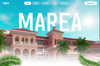 design a modern construction, interior, real estate website