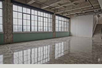 create ai epoxy floor transformation, construction videos