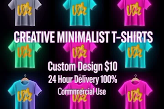 design creative minimalist tshirt for your brand