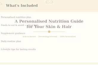 create a personalized skin and hair nutrition wellness guide