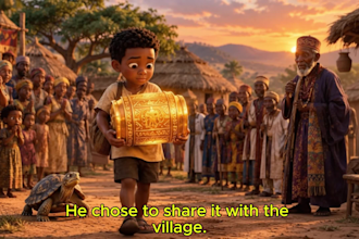 create 3d animated african folktales and cinematic storytelling videos