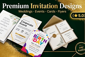 design stunning flyers, posters and invitation cards