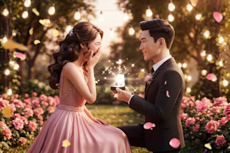 ai romantic proposal animation ai love stroy 3d disney 3d pixar style animation
