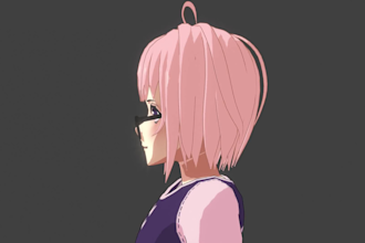 create 3d anime character model and rigging