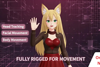 deliver custom vtuber model commission, vroid vseeface character, vtuber model