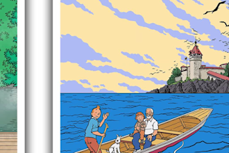 draw your best memories with your family in tintin style