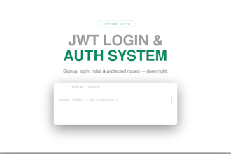 build secure jwt login and authentication system for your mern app