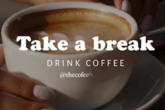 design eye catching cafe posters and promo videos