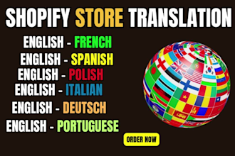 translate your shopify store into french german arabic spanish dutch or english