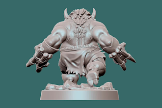sculpt 3d printing file dnd or cartoon miniatures character