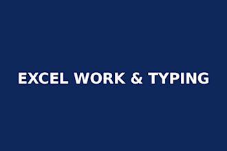 do data entry, copy paste, typing and excel work