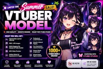 design vtuber model high quality live2d