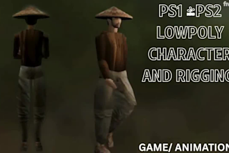 custom low poly ps1 style model, retro psx modelling, indie horror game assets