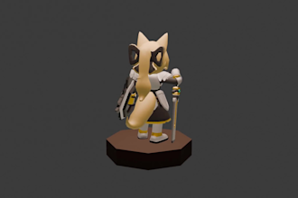 create custom lowpoly your character 3d modeling