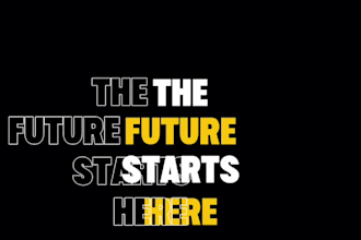 create animated text video logo intro for all over reels