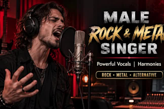 be your professional male rock and metal singer and vocalist