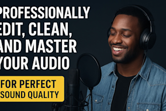 professionally edit, clean, and master your audio for perfect sound quality