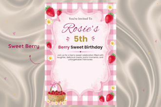 design a custom birthday invitation and matching party stationery