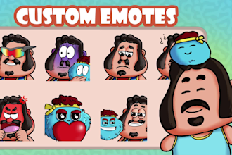 draw custom emotes for twitch, kick, discord, youtube