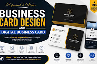 design professional business card and digital business card