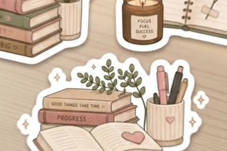 create digital sticker illustrations