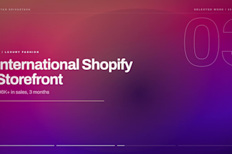 design and develop a custom shopify store for your brand