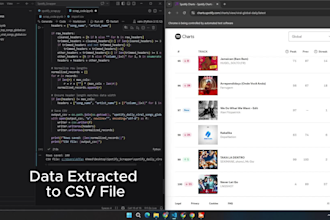 do python web scraping, data extraction and automate data collection