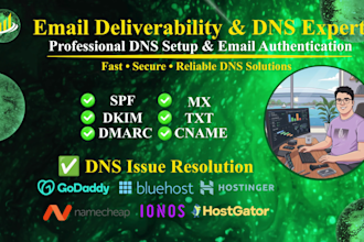 set or fix bluehost, hostgator, godaddy, ionos, namecheap dns records