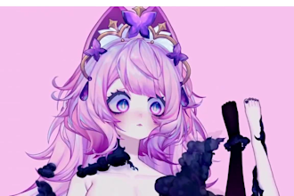 design anime vtuber full rigging live2d vtuber avatar vrm and streaming setup