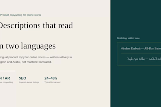 write bilingual ecommerce product descriptions