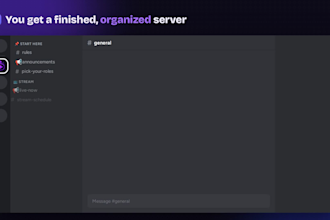 create your discord server with roles, and channels