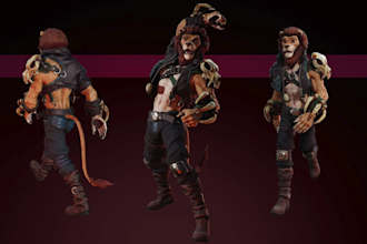 create a custom vrchat avatar furry avatar 3d model or vrc avatar