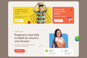 design a modern school website, college website and education website