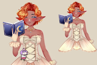 draw and rig reaiistic live2d vtuber model vrm 3d vtuber model with 3d rigging