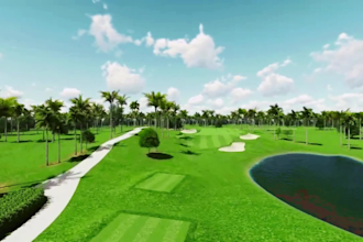 design 3d golf course terrain, golf resort, golf course landscape, golf club