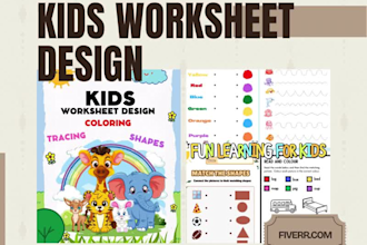 design cute preschool worksheets using canva