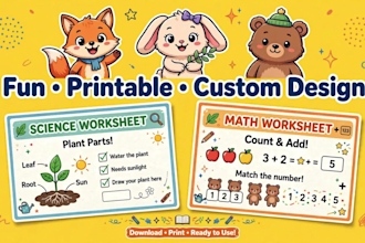 create custom kids worksheets all subjects