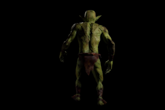create 3d game ready character models and rigging