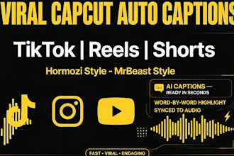add viral capcut auto captions to tiktok, reels and shorts in capcut