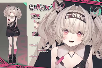custom vtuber avatar furry vrchat avatar vrm vtuber avatar for streamer, vrchat