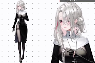 design vtuber model live2d model streaming avatar character design vtube studio