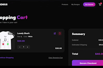 create custom t shirt printing ecommerce website