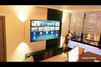 create realistic 3d office interior renders